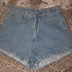 high-waisted shorts